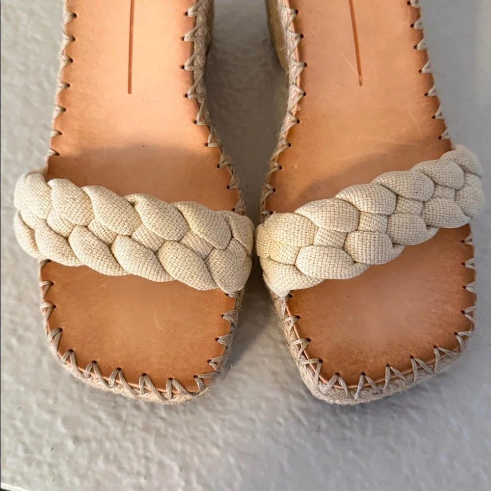 Dolce Vita Nilton Sandstone Braided Strap Espadrille Sandals Size 8